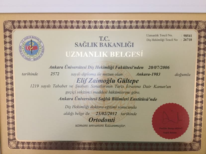 Uzmanlık Belgesi