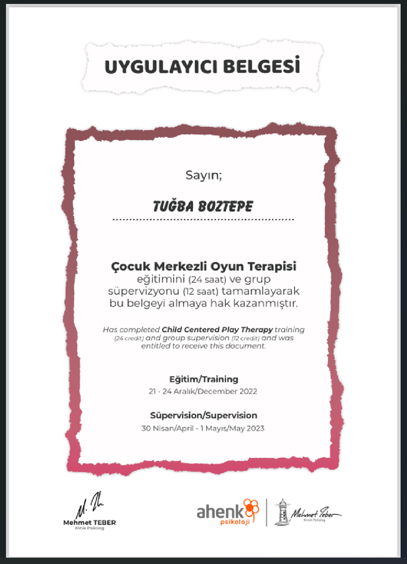 Çocuk Merkezli Oyun Terapisi