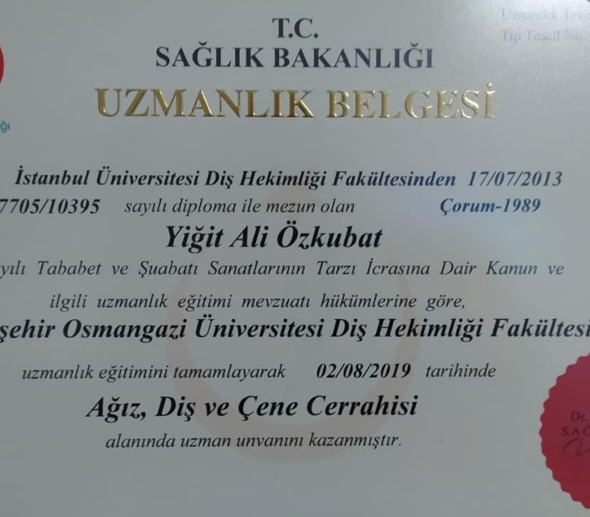 Uzmanlık Belgesi