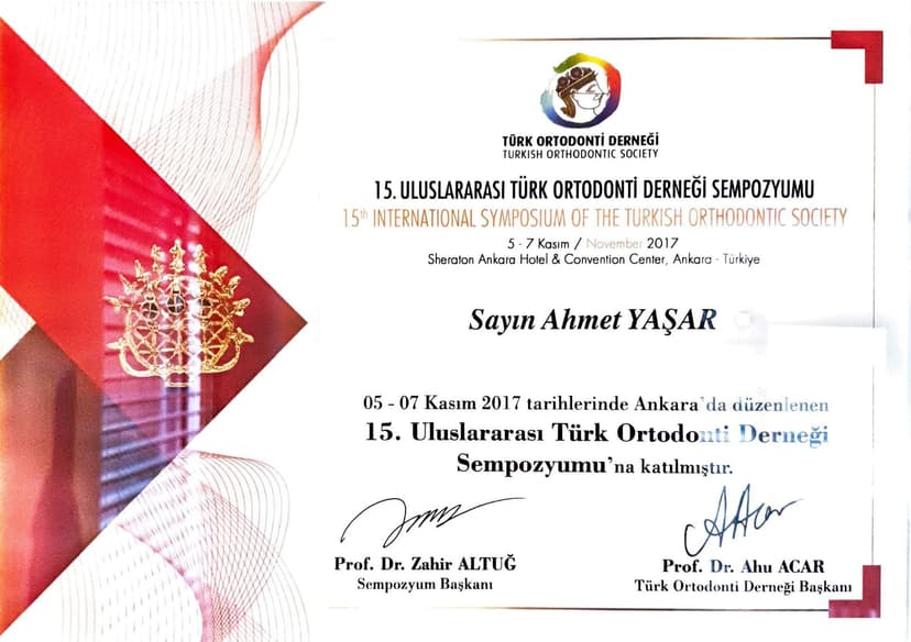 15. Uluslararası Türk Ortodonti Derneği Sempozyumu