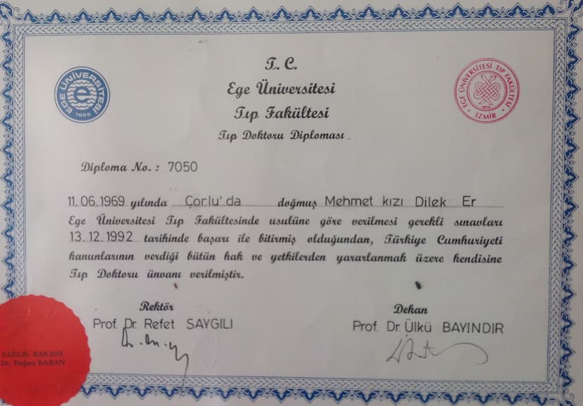 Tıp Doktoru Diploması