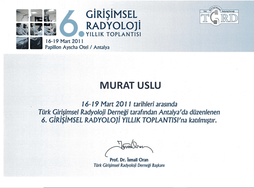 6. Girişimsel Radyoloji Yıllık Toplantısı