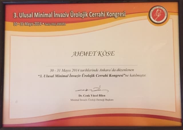 3. ULUSAL MİNİMAL İNVAZİV ÜROLOJİK CERRAHİ KONGRESİ