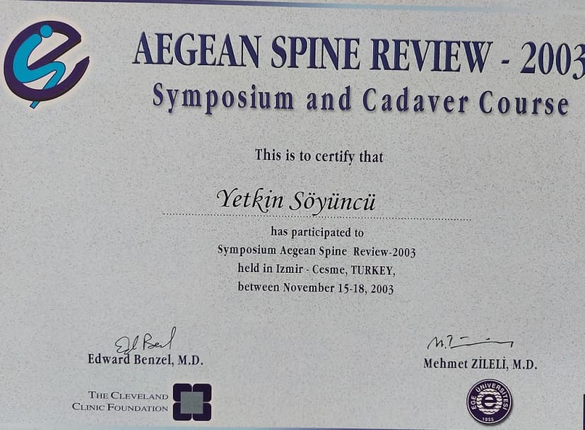 Omurga Kadavra Kursu Eğitici