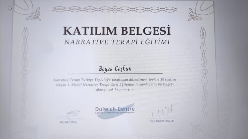 Narrative Terapi 1.modül eğitimi