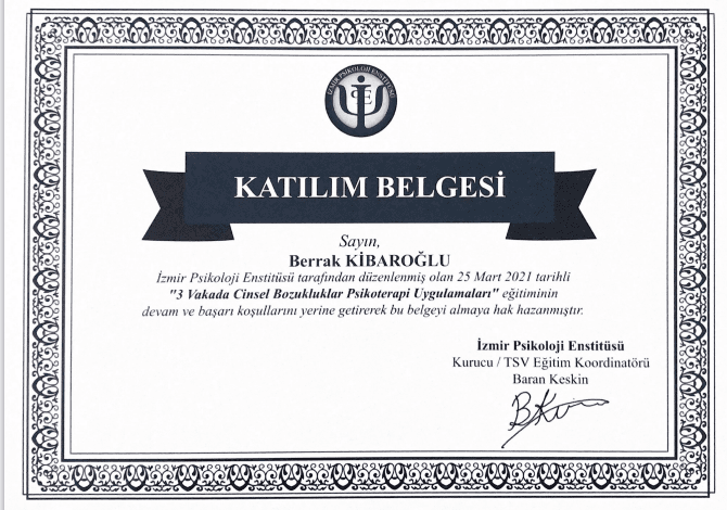 3 Vakada Cinsel Bozukluklar Psikoterapi Uygulamaları