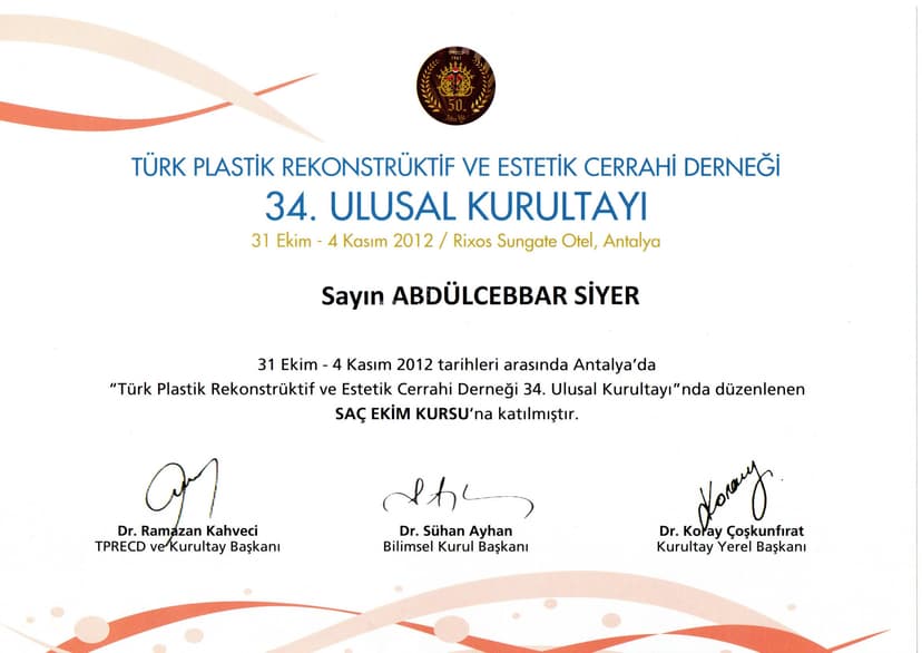 2012 saç ekim uygulamaları