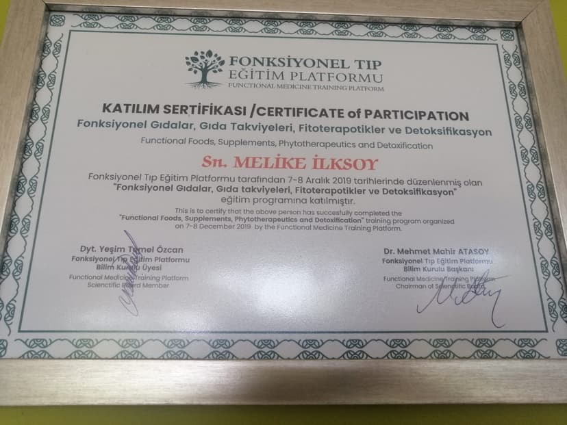 FONKSİYONEL GIDALAR,GIDA TAKVİYELERİ,FİTOTERAPOTİKLER VE DETOKSİFİKASYON