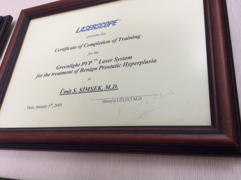 Certificate of  Completion of Training