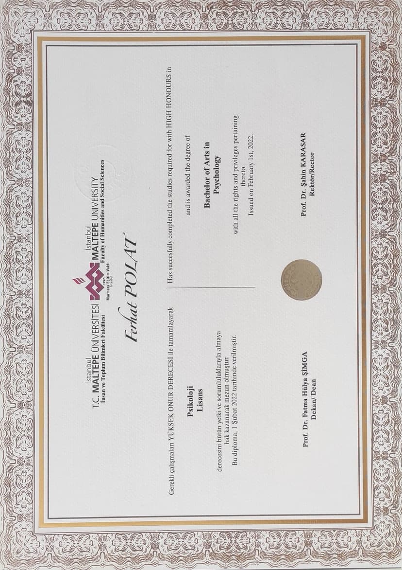 Psikoloji Diploması