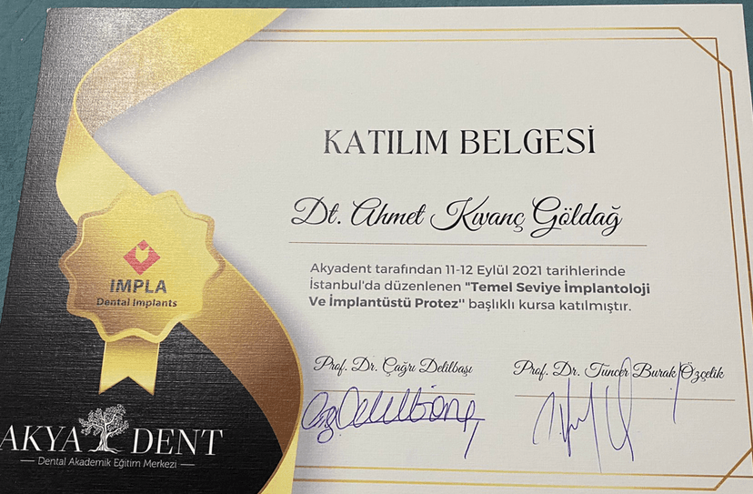 TEMEL SEVİYE IMPLANTOLOJİ VE IMPLANTÜSTÜ PROTEZ