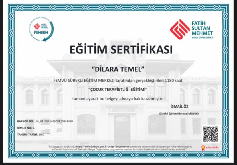 Çocuk Terapistliği