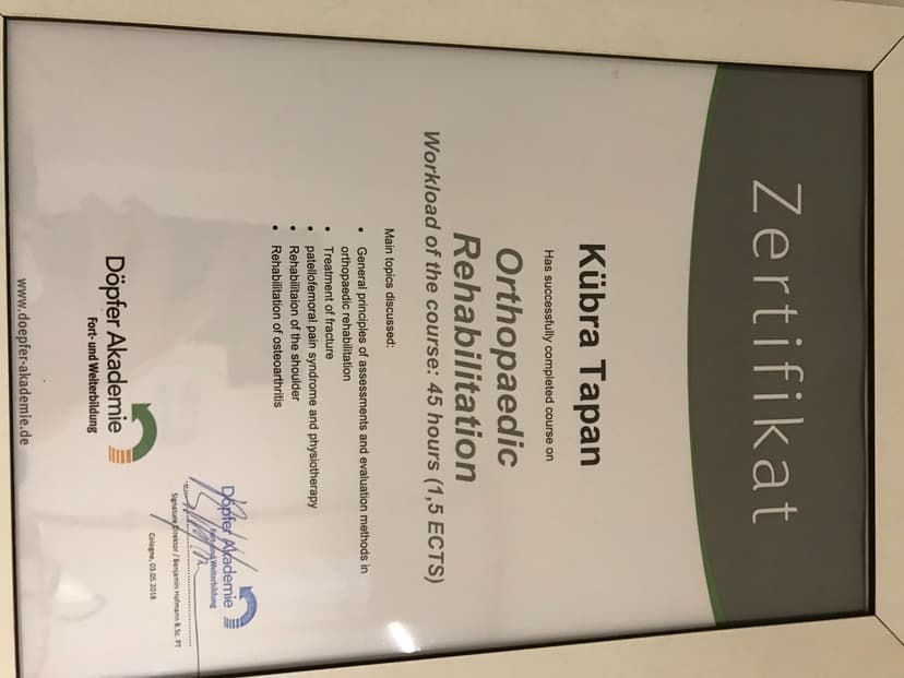 Ortopedik Rehabilitasyon