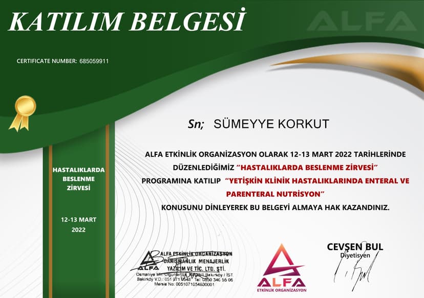 Yetişkinlerde enteral ve parenteral nutrisyon