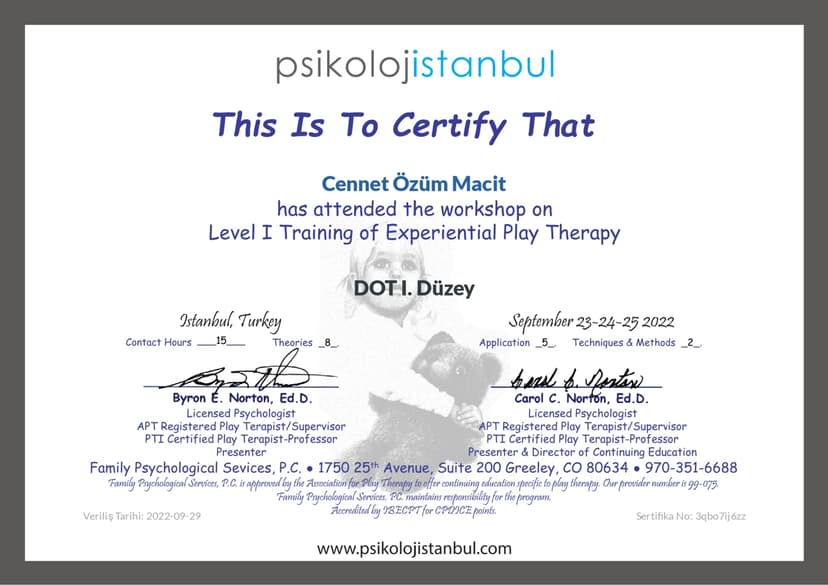 Deneyimsel Oyun Terapisi