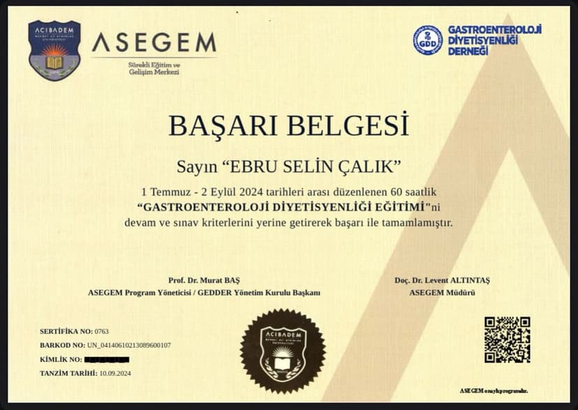 Gastroenteroloji Diyetisyenliği