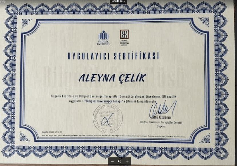 Bilişsel Davranışçı Terapi