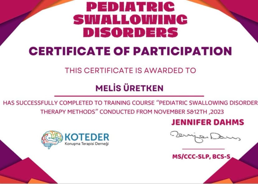 Pedatrik Yutma  Bozukluklarında Terapi Metodları