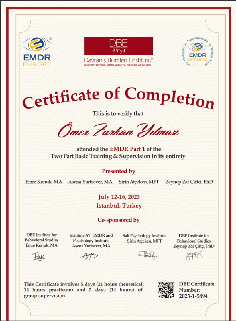 EMDR I.Düzey Eğitimi