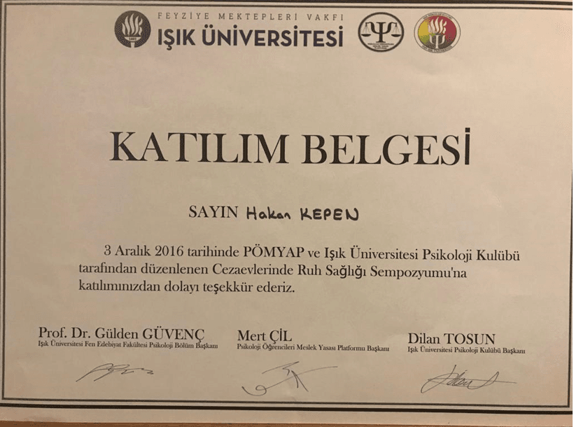 CEZAEVLERİNDE RUH SAĞLIĞI SEMPOZYUMU