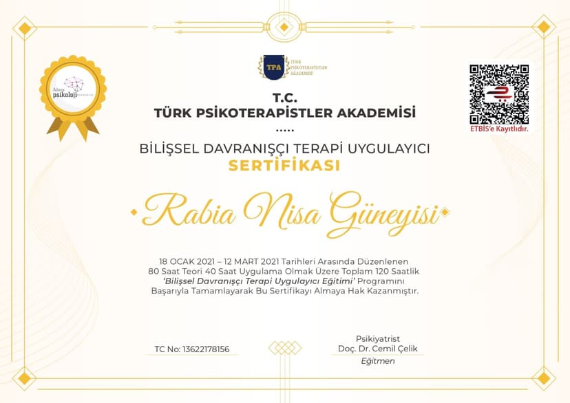 Bilişsel davranışçı terapi