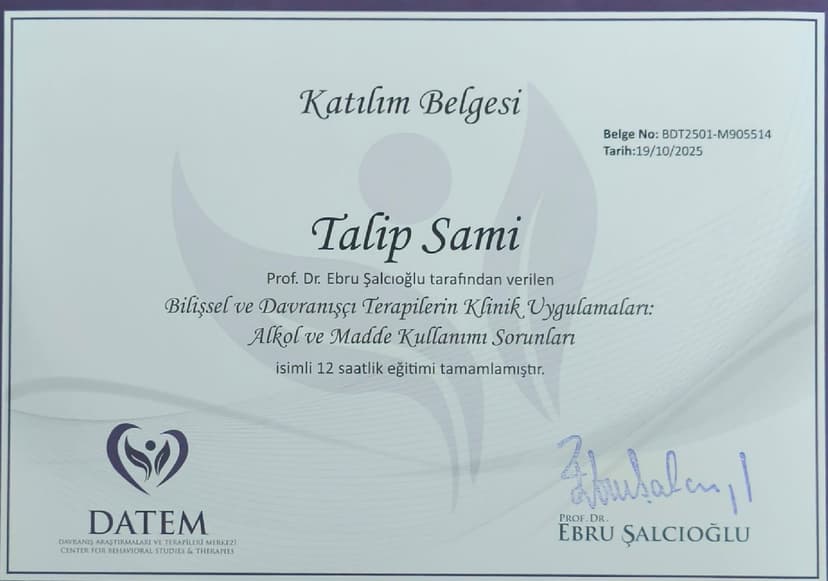 Alkol ve Madde Kullanımız Boz.