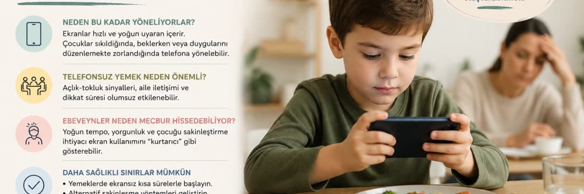 Çocuklarda Telefon Bağımlılığı: Telefonsuz Yemek Yemeyen Çocuklar Ne Anlatıyor?