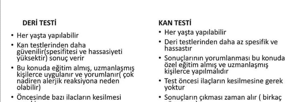 Alerji ve Alerji Testleri