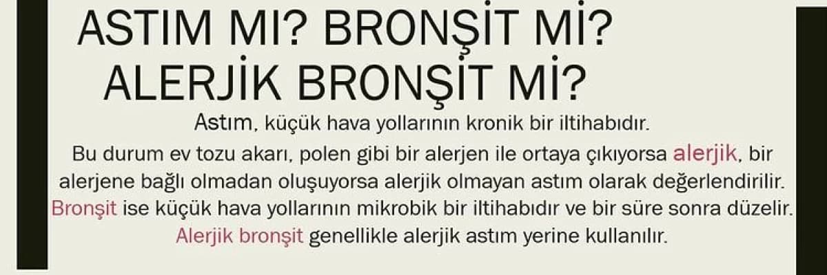 Astım ve Bronşit
