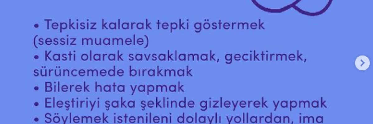 Pasif Agresif Davranış