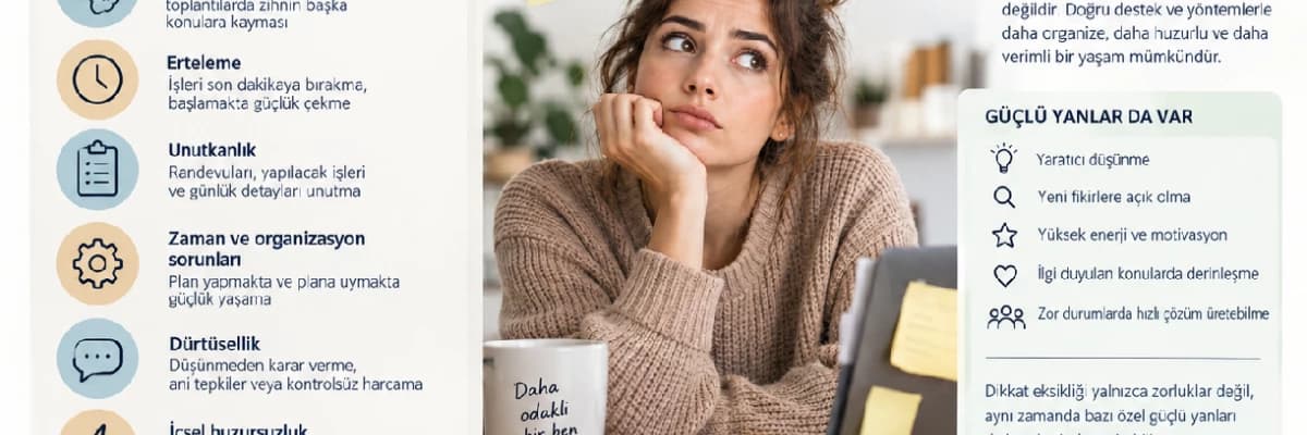 Erişkin Tip Dikkat Eksikliği: Belirtileri, Nedenleri ve Tedavisi