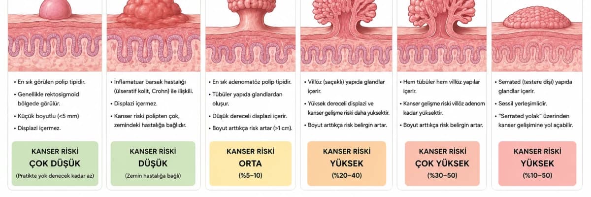 Kolon Polipleri Kansere Dönüşür mü? Hangi Polipler Risk Taşır?
