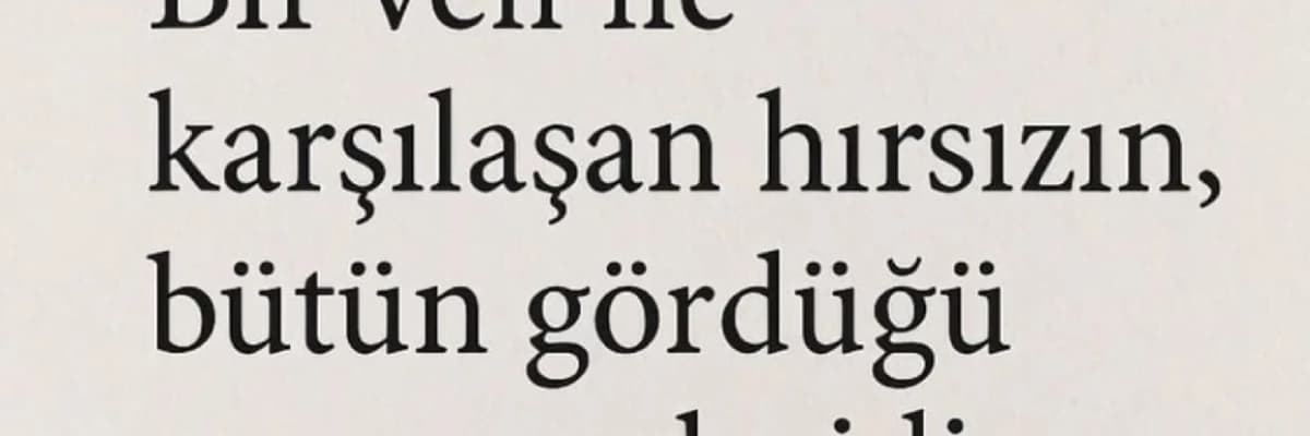 VELİ İLE KARŞILAŞAN HIRSIZ