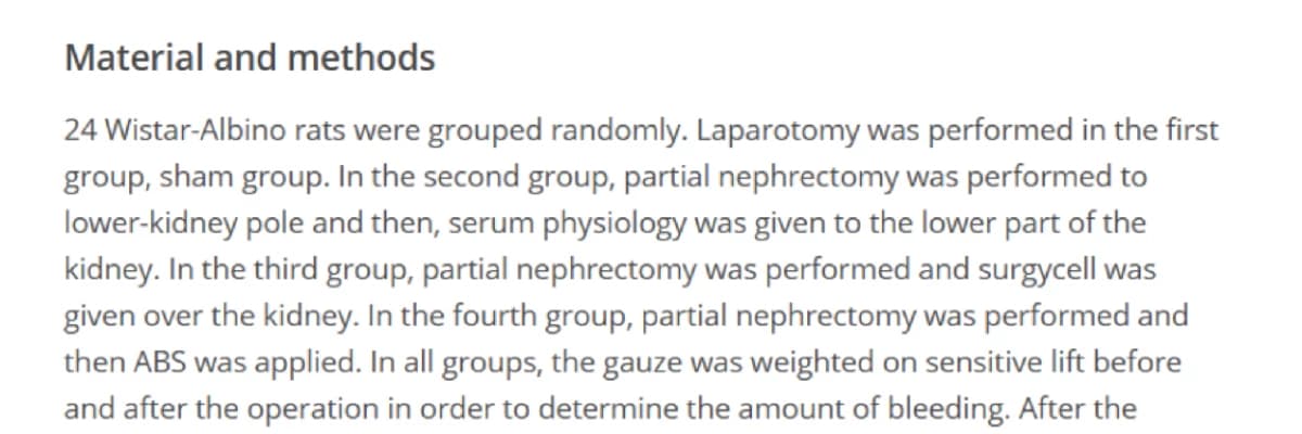 The effect of ankaferd to stop bleeding in experimental partial nephrectomy (scı-scı expandıe)