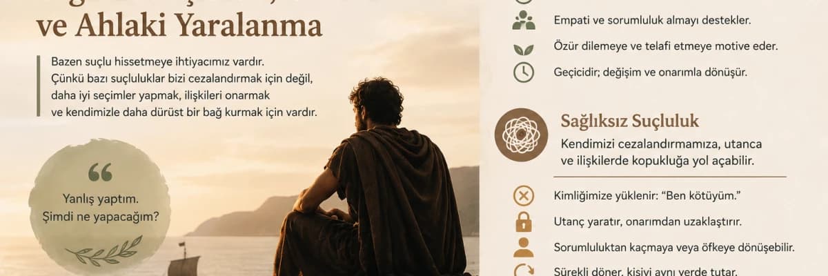 Suçluluk Her Zaman Zararlı mıdır? Sağlıklı Suçluluk, Onarım ve Ahlaki Yaralanma