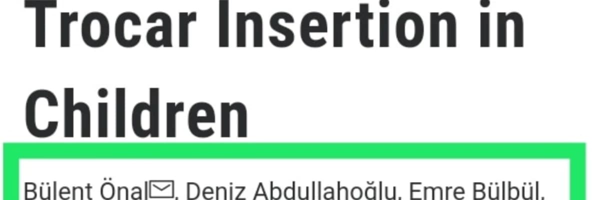 Abdominal Wall Retraction Sutures for Laparoscopic Trocar Insertion in Children