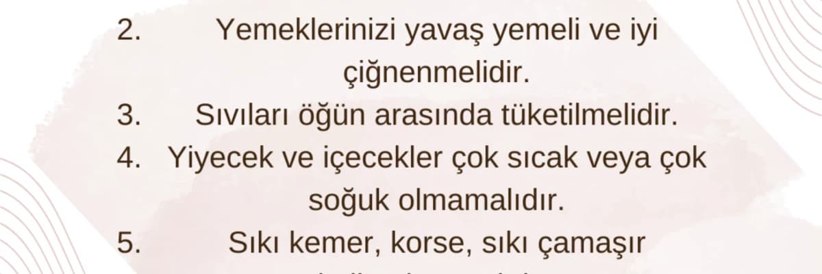 Gastroözefageal Reflü ve Beslenme