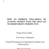 How to Improve Well-Being of Autistic People With The Help Of Neurodiversity Perspective