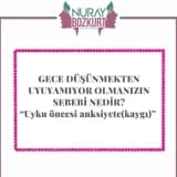 Uyku Öncesi Anksiyete