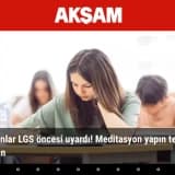 Uzmanlar LGS öncesi uyardı! Meditasyon yapın tekrarı bırakın