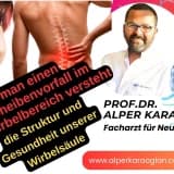 Bandscheibenvorfall im Lendenwirbelbereich/die Struktur unserer Wirbelsäule