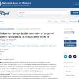 New behavior therapy in the treatment of acquired premature ejaculation: A comparative study of listening to music