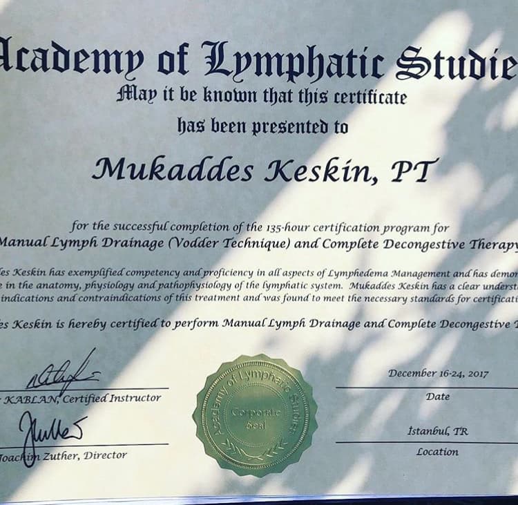 Lenfödem (ACOLS) sertifikam