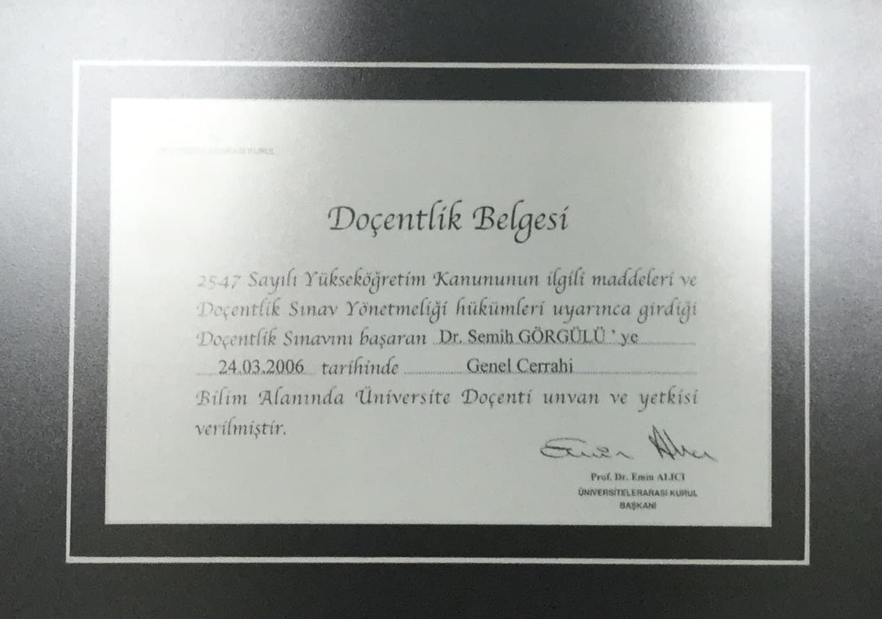 Doçentlik Belgesi