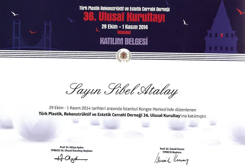 Türk Plastik, Rekonstrüktif ve Estetik Cerrahi Derneği 36. Kurultayı