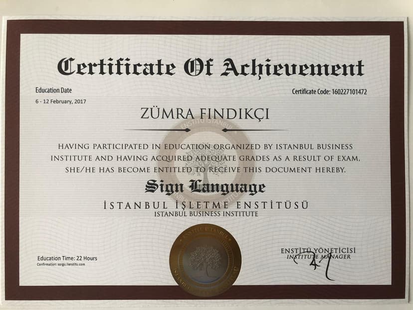 İşaret Dili Eğitimi