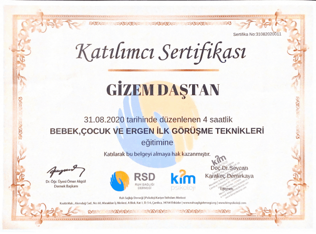 Bebek, Çocuk ve Ergen İlk Görüşme Teknikleri