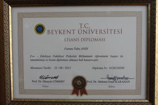 Psikoloji Lisans Diploması