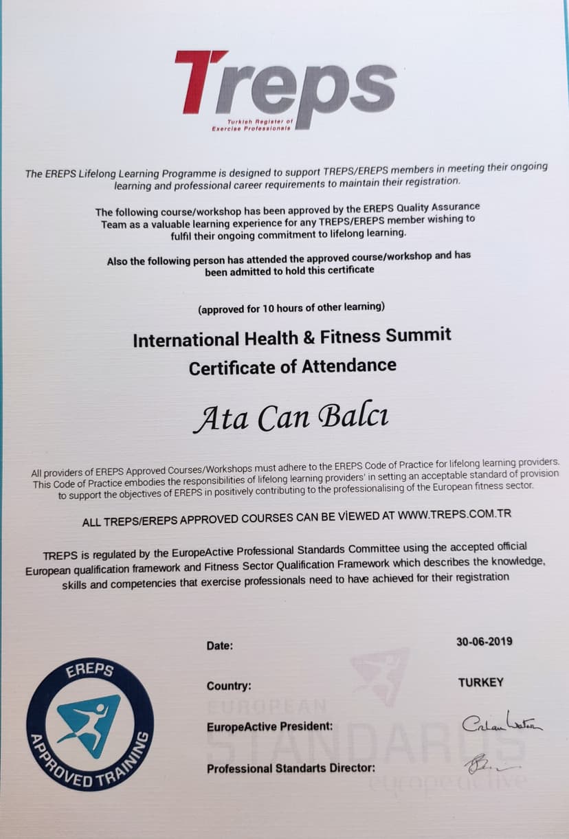 Sağlık ve Fitness Beslenmesi