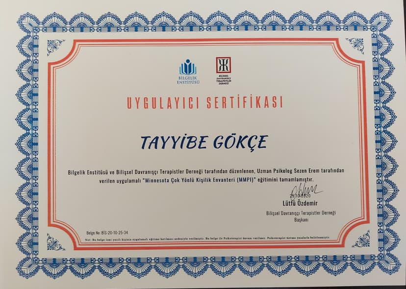 MMPI UYGULAYICI SERTİFİKASI